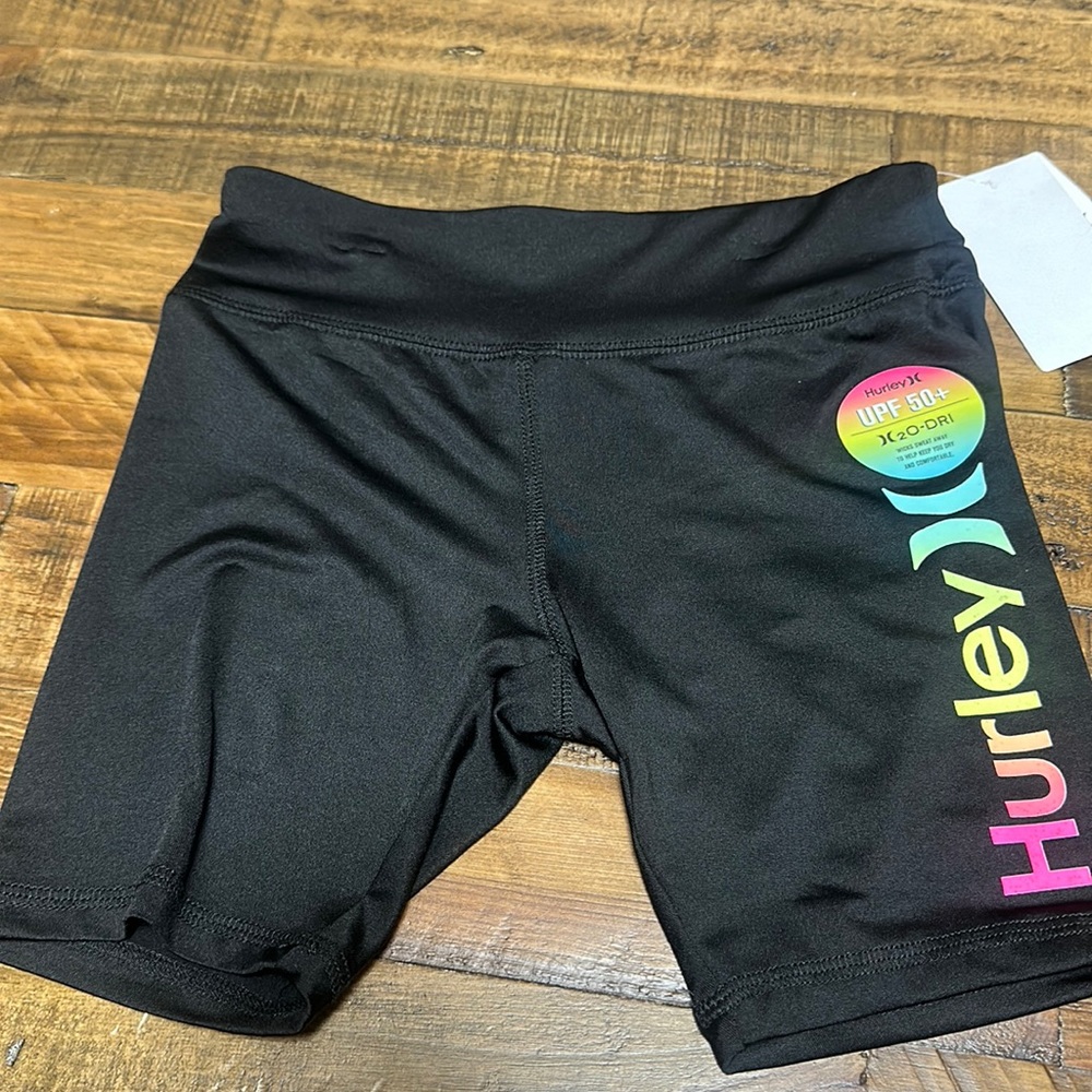 HURLEY HIGH RISE ACTIVE SHORTS: BLACK: NEW WITH TAGS: SIZE M